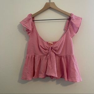 Keyhole Babydoll Blouse